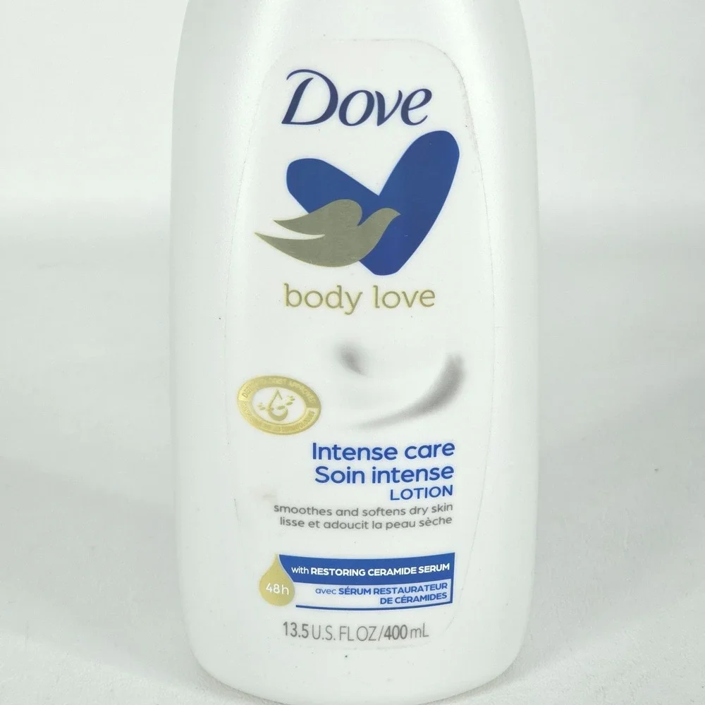 2x Dove Body Love Intense Care Lotion Ceramide Serum 13.5 oz‎ ea Pump Bottle NOS